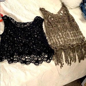 Pair of crochet tanks